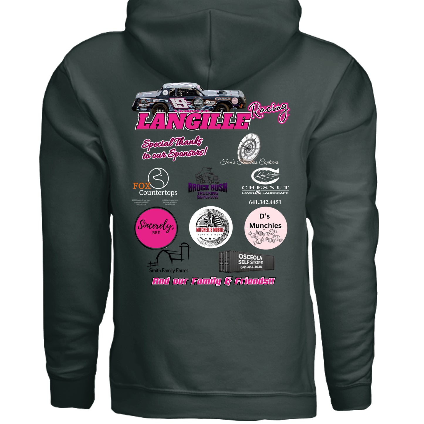 Fan Charcoal Heather - G185 - BACK