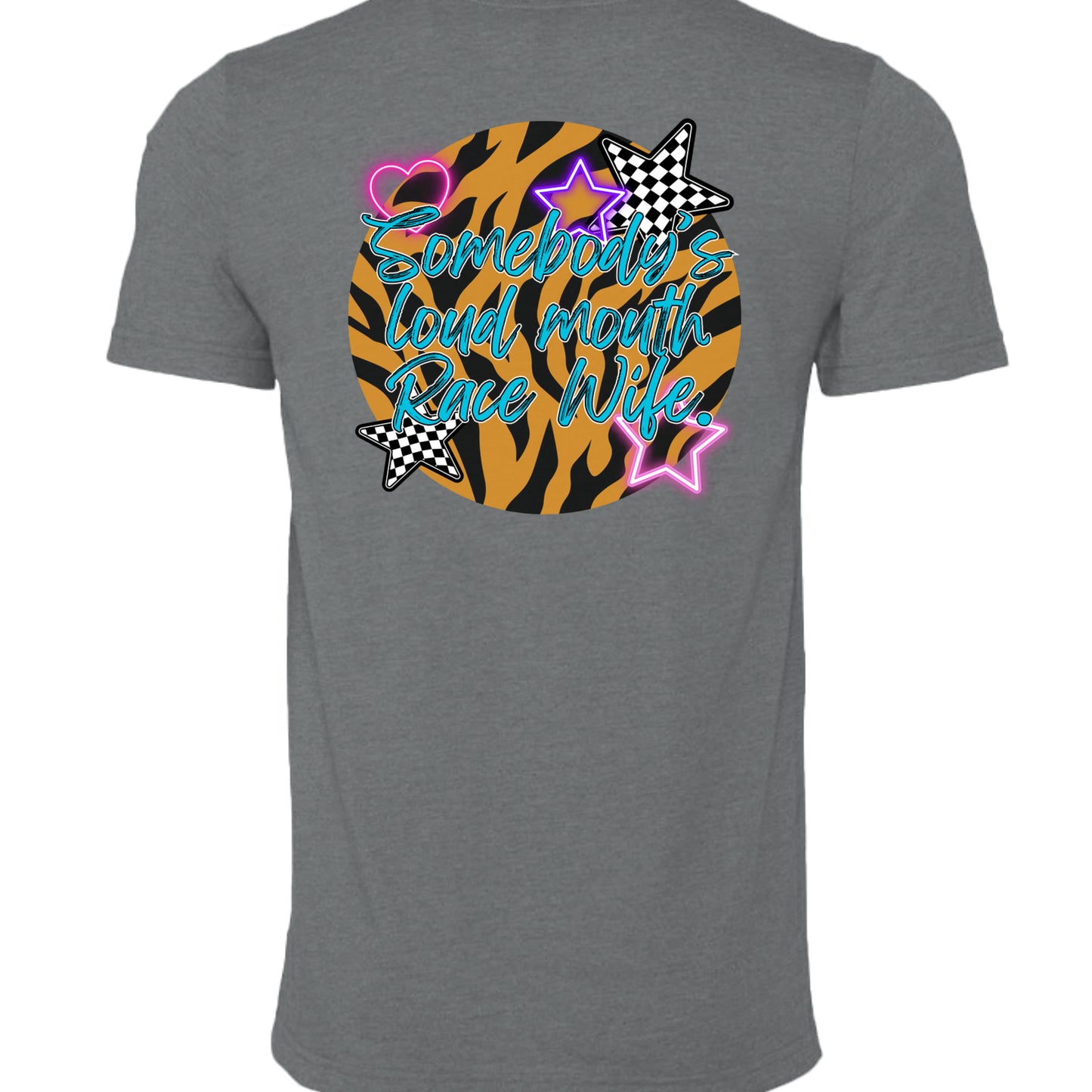 Dark Grey Heather - 3001CVC - BACK