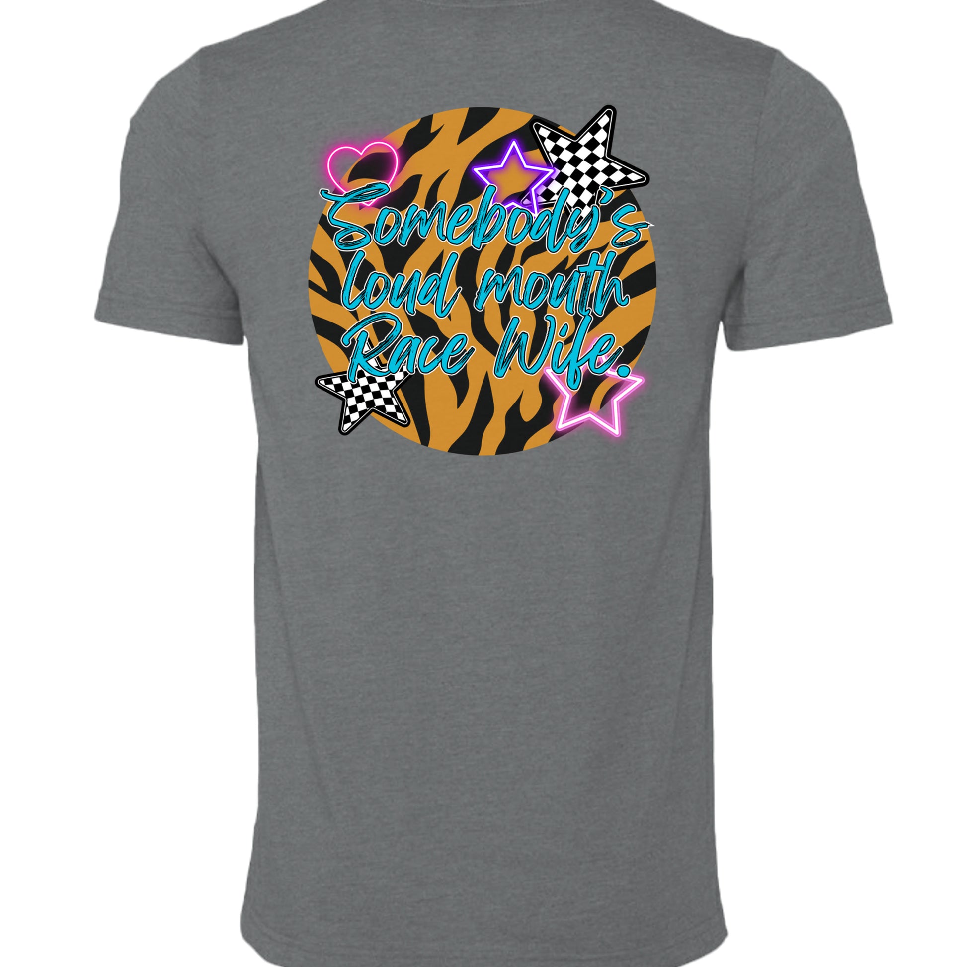 Dark Grey Heather - 3001CVC - BACK