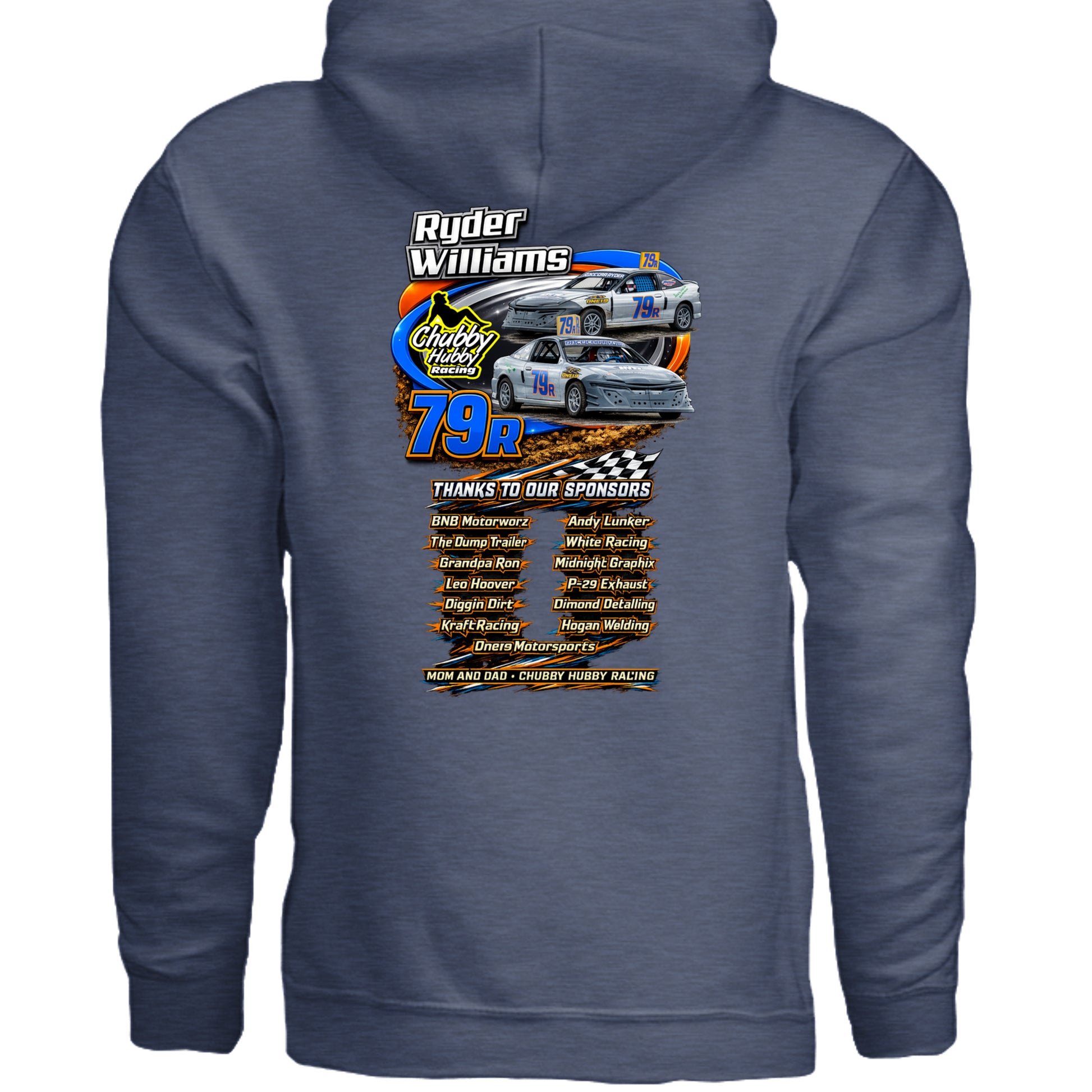 Heather Sport Dark Navy - G185 - BACK