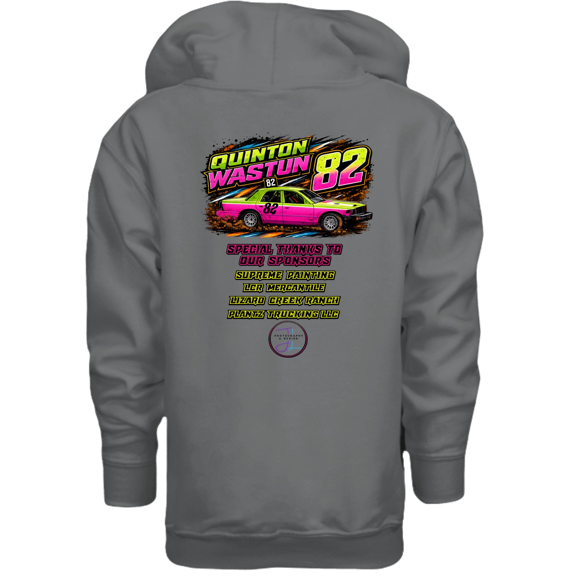 Fan Charcoal Heather - G185B - BACK