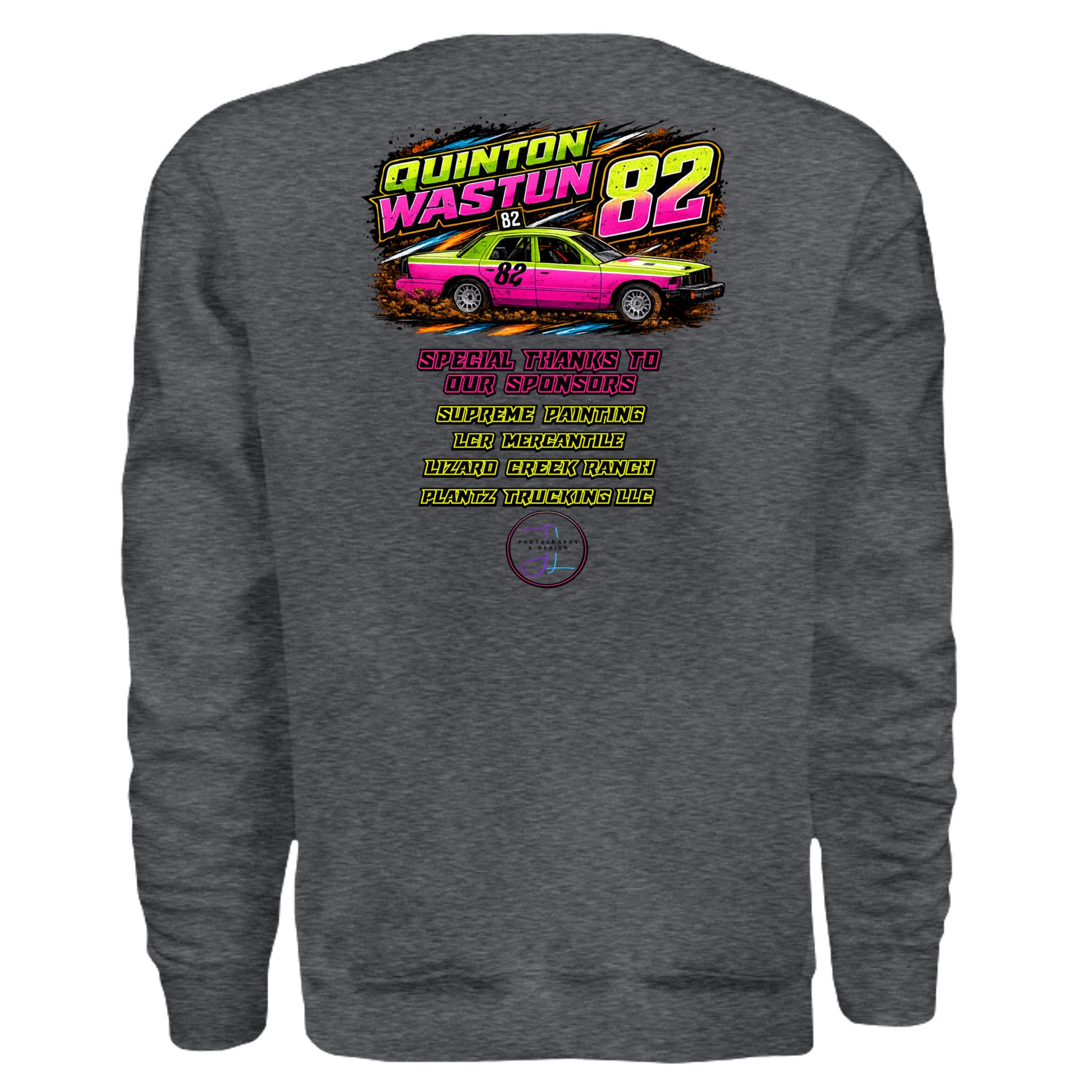 DARK HEATHER - G180 - BACK