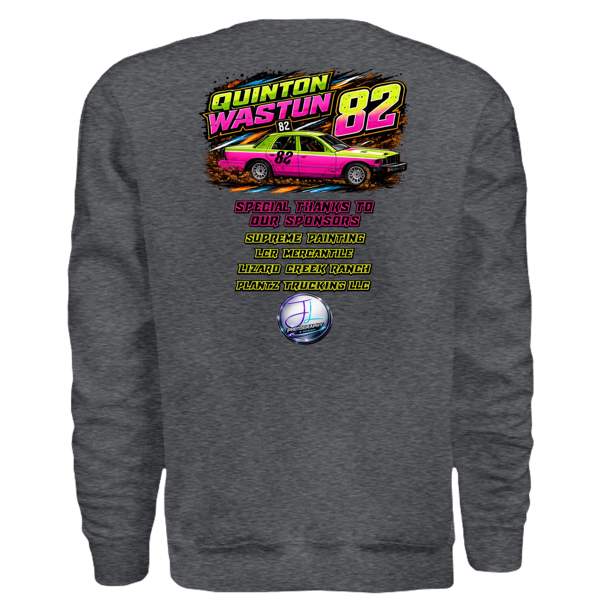 DARK HEATHER - G180 - BACK
